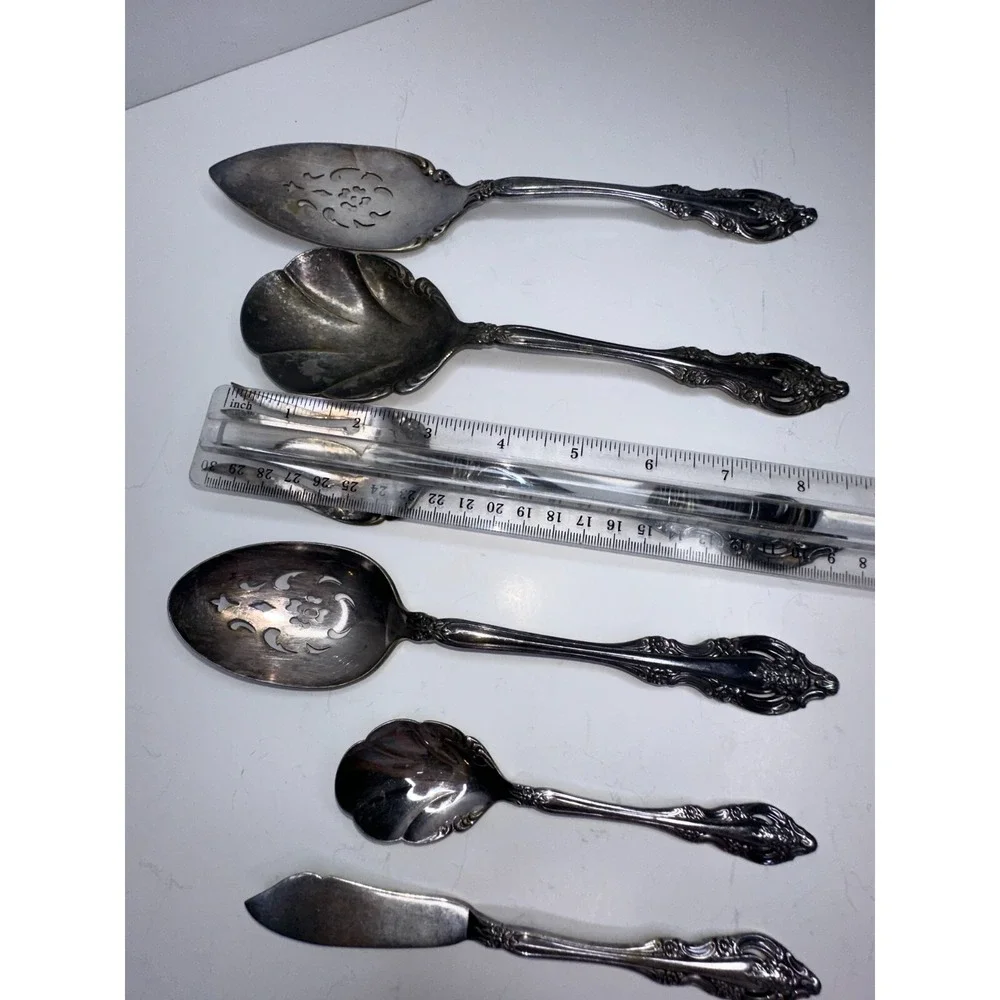 Community Brahms Silver Plated Replacement Flatware Serving 6 Pc Knife‎ Fork Pie